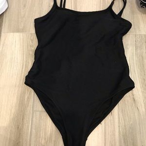 COPY - Black ribbed old navy one piece swimsuit